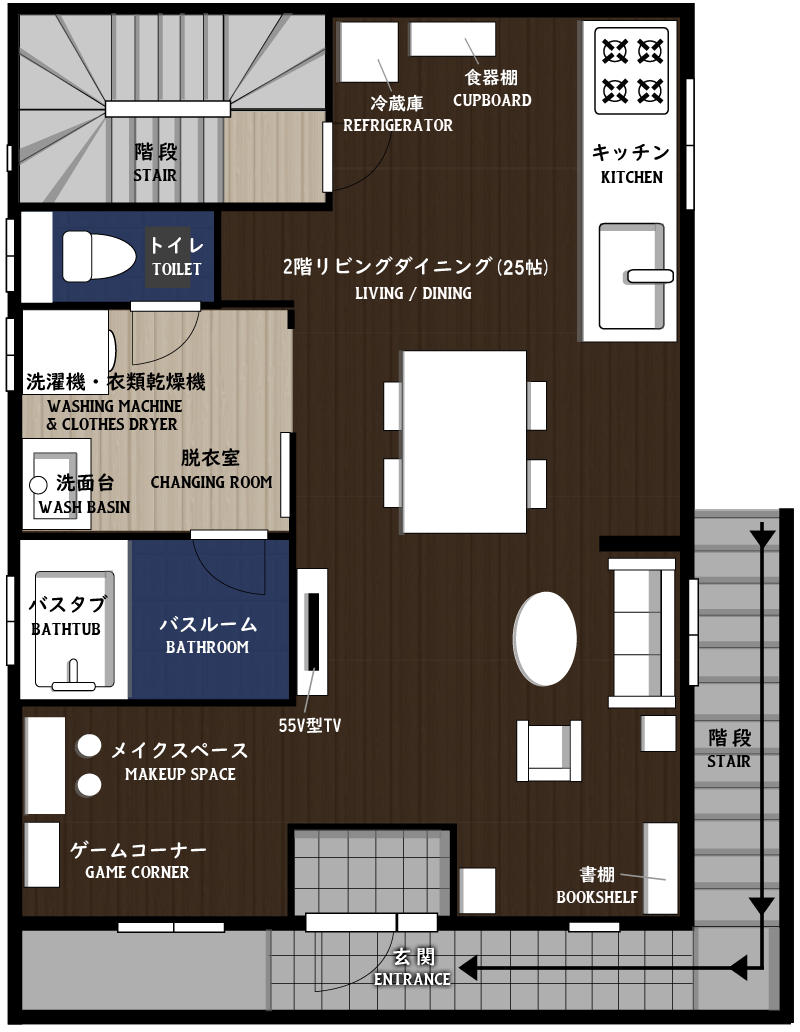 ２階の間取り図