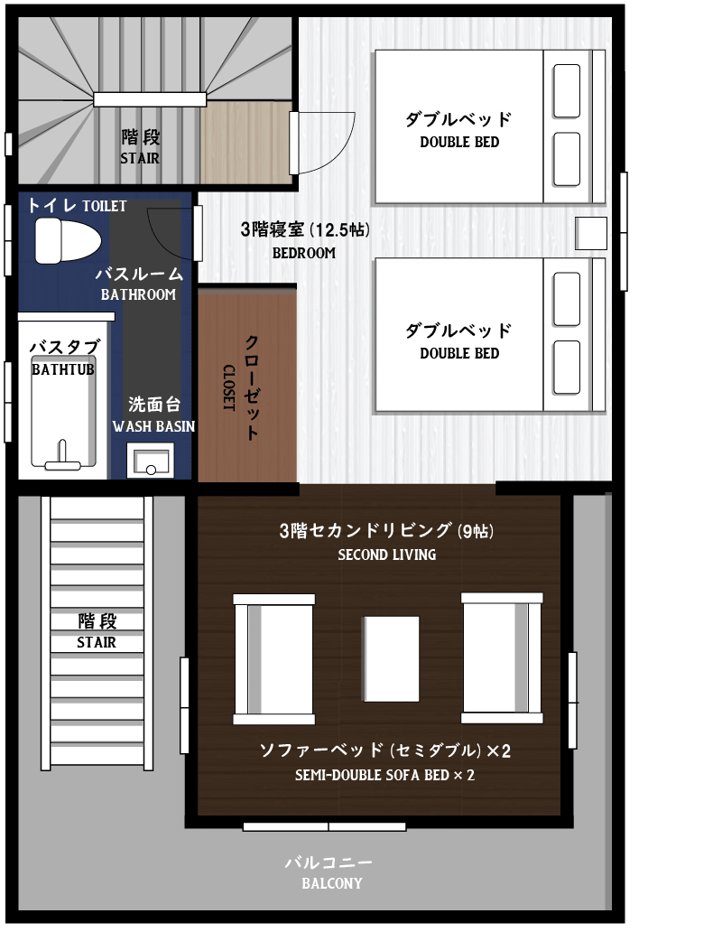 ３階の間取り図